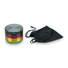 Load image into Gallery viewer, 4 Part 2.5" Aluminium Rasta Grinder with Sifter