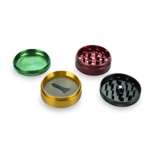 Load image into Gallery viewer, 4 Part 2.5" Aluminium Rasta Grinder with Sifter