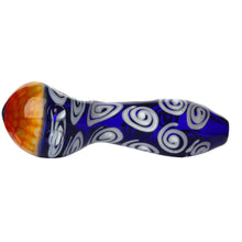 Load image into Gallery viewer, Spoon Pipe Honeycomb Blue Swirl
