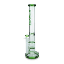 Load image into Gallery viewer, Cylinder Bong with Twin Honeycomb Percs and Ice Pinch
