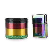 Load image into Gallery viewer, 4 Part 2.2" Aluminium Rasta Grinder with Sifter
