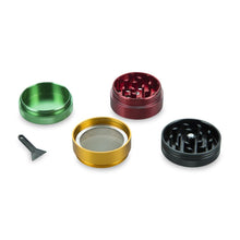 Load image into Gallery viewer, 4 Part 1.5" Aluminium Rasta Pocket Grinder with Sifter
