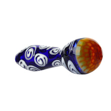Load image into Gallery viewer, Spoon Pipe Honeycomb Blue Swirl
